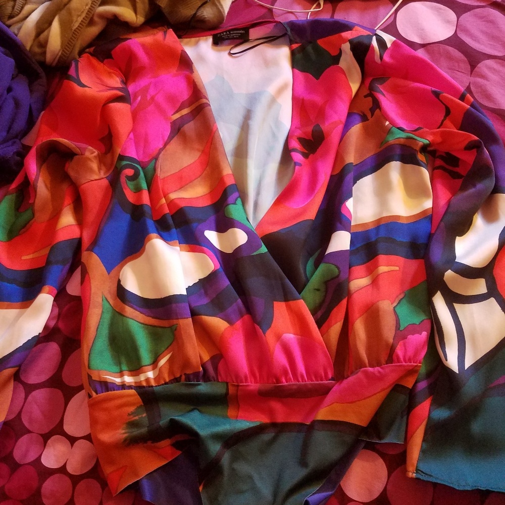 Zara Floral Bodysuit NWOT Never worn